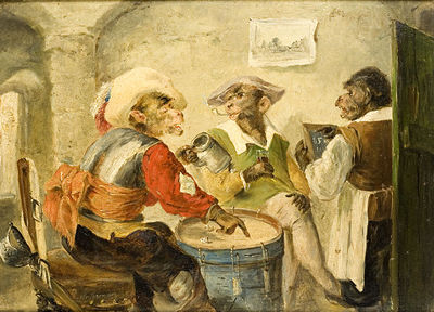 Singes au café