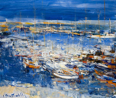 Vue de plage aux voiliers by Irene Battaille - Auction record, sale price, and art valuation. Compare with similar artists and explore comparable artworks.