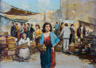 Scène de marché