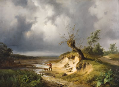 Paysage au chasseur