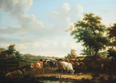 Bétail à l'abreuvoir