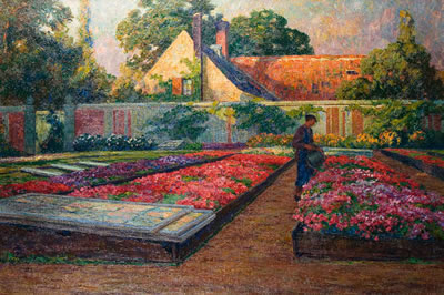 In de bloementuin