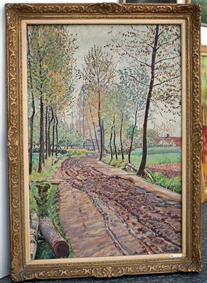 Chemin de campagne ensoleillé
