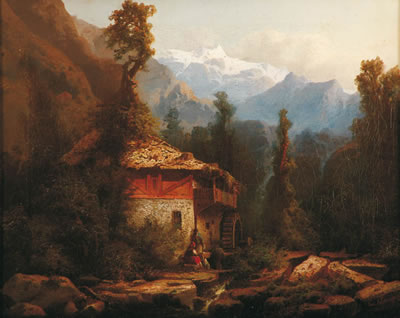 Mill in mountains