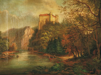 Summer day under castle Orlík