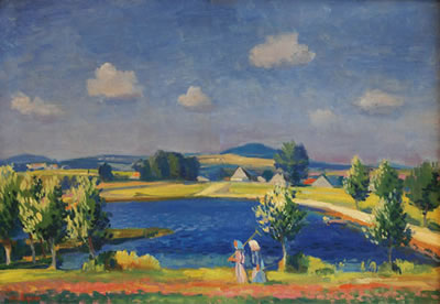 Late summer by a pond