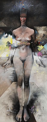 Standing nude