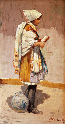 Girl in a garb