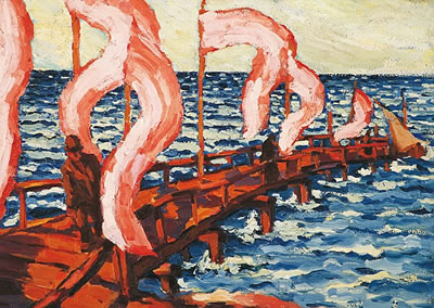On the pier