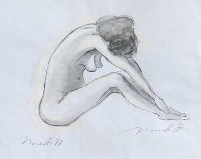 Seated female nude
