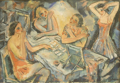 In ballet dressing room