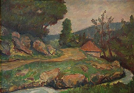 Sawmill under red stone by Josef Bures - Auction record, sale price, and art valuation. Compare with similar artists and explore comparable artworks.