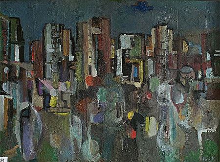 Town by Jiri Hacek - Auction record, sale price, and art valuation. Compare with similar artists and explore comparable artworks.