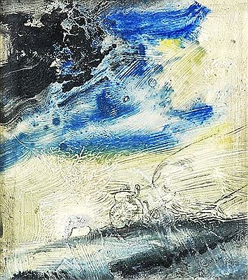 Bottle in landscape