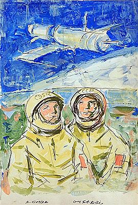 Astronauts Recek and Gubarev