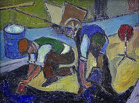 The asphalters by Bohuslav Esop - Auction record, sale price, and art valuation. Compare with similar artists and explore comparable artworks.