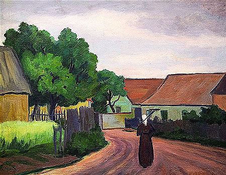 To village by Bedrich Mudroch - Auction record, sale price, and art valuation. Compare with similar artists and explore comparable artworks.