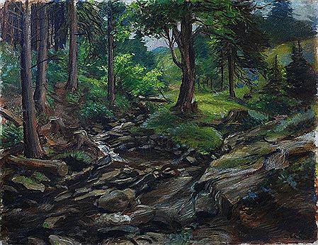 In forest by Quido Lexa - Auction record, sale price, and art valuation. Compare with similar artists and explore comparable artworks.