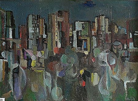 Town with crane by Jiri Hacek - Auction record, sale price, and art valuation. Compare with similar artists and explore comparable artworks.