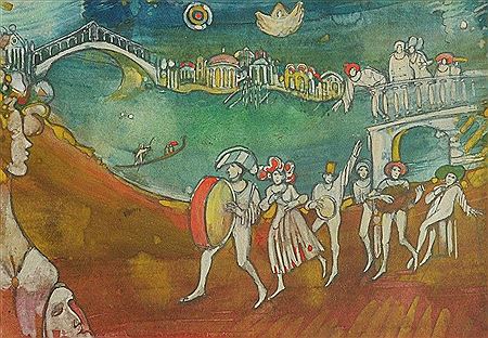 Venice carnival by Vojtech Kolarik - Auction record, sale price, and art valuation. Compare with similar artists and explore comparable artworks.