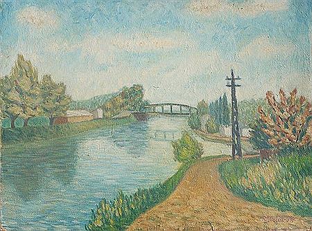 Countryside with river by Radim Malat - Auction record, sale price, and art valuation. Compare with similar artists and explore comparable artworks.