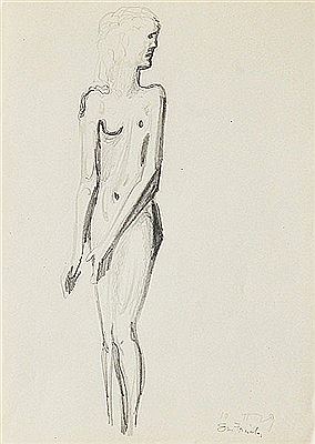Standing woman´s nude II.