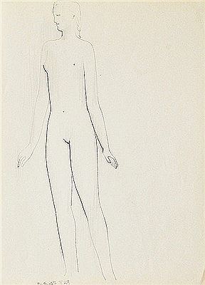 Standing woman´s nude IV.
