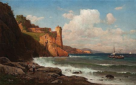 Coast with lighthouse