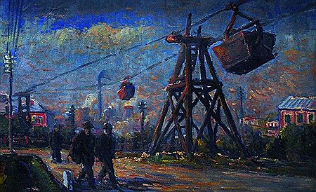 Transport of ore by Ferdis Dusa - Auction record, sale price, and art valuation. Compare with similar artists and explore comparable artworks.