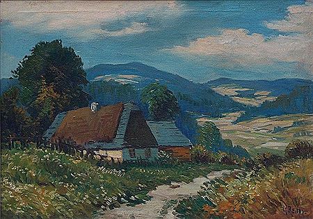 Cottage under mountains by Gustav Reiter - Auction record, sale price, and art valuation. Compare with similar artists and explore comparable artworks.