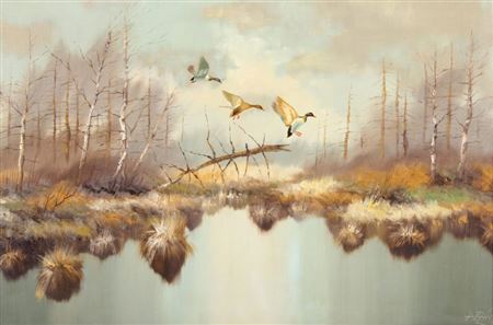 Drei Stockenten über dem Moor by Peter Zimmermann - Auction record, sale price, and art valuation. Compare with similar artists and explore comparable artworks.