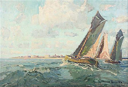 Fischerschaluppen vor Norderney by Poppe Folkerts - Auction record, sale price, and art valuation. Compare with similar artists and explore comparable artworks.
