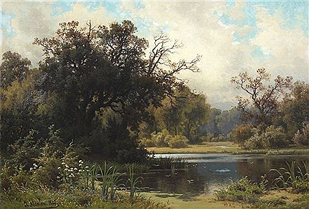 "Waldlandschaft mit Gewässer"