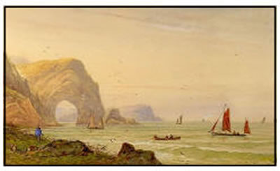 "Durdle Arch in the cliffs at Lulworth Bay, Dorset by Lennard Lewis - Auction record, sale price, and art valuation. Compare with similar artists and explore comparable artworks.