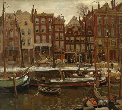 A Busy Rotterdam Canal