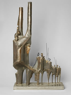 Sample artwork by Bruce Garner (Born 1934), known for public abstract figural sculpture - View similar artists and auction records