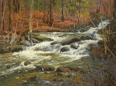 Sample artwork by Bruce Heggtveit (1917 - 2002), known for landscape, snowscape, waterscenes and genre painting, teaching - View similar artists and auction records