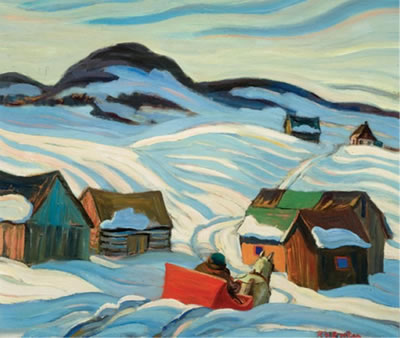 Winter, Quebec Village by Ralph Burton - Auction record, sale price, and art valuation. Compare with similar artists and explore comparable artworks.