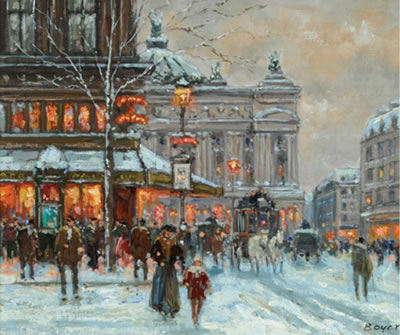 Snowy Evening, Paris