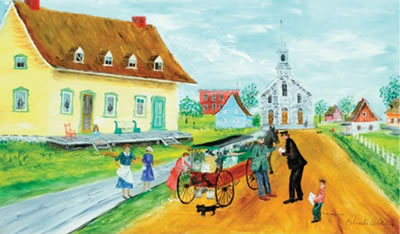 Quebec Village & Church, Summer