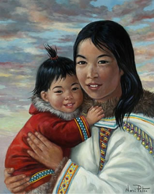 Baby Ootaq and Her Mother by Nori Peter - Auction record, sale price, and art valuation. Compare with similar artists and explore comparable artworks.