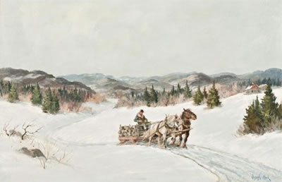 Hauling Cordwood, Quebec