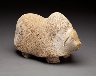 Sample artwork by Philip Pitseolak (Born 1938), known for inuit sculpture - View similar artists and auction records