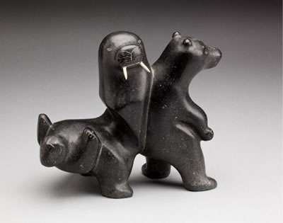 Composition: walrus, bear and human