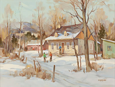 Shoveling Snow, Laurentians