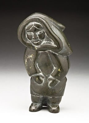 Standing Woman, ca. 1980 by Quanak (Haunak) Mikkigak - Auction record, sale price, and art valuation. Compare with similar artists and explore comparable artworks.