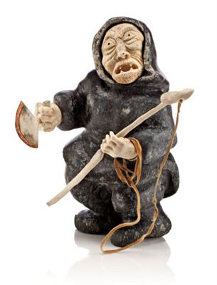 Sample artwork by Joseph Shuqslak (Born 1958), known for inuit sculpture - View similar artists and auction records