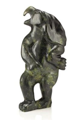 Sample artwork by Kaka (Qaqaq) Ashoona (1928 - 1996), known for inuit sculpture, stone figures and animals - View similar artists and auction records