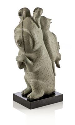 Sample artwork by Tayraq Tunnillie (1934 - 2015), known for inuit sculpture - View similar artists and auction records