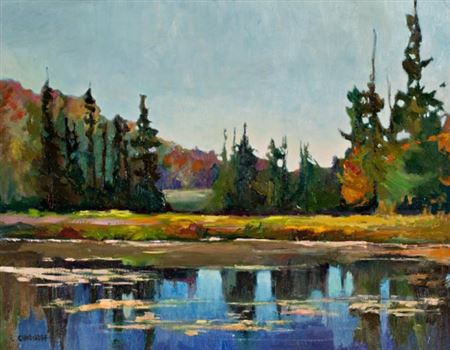 Fortune Lake by Leah Chodikoff - Auction record, sale price, and art valuation. Compare with similar artists and explore comparable artworks.